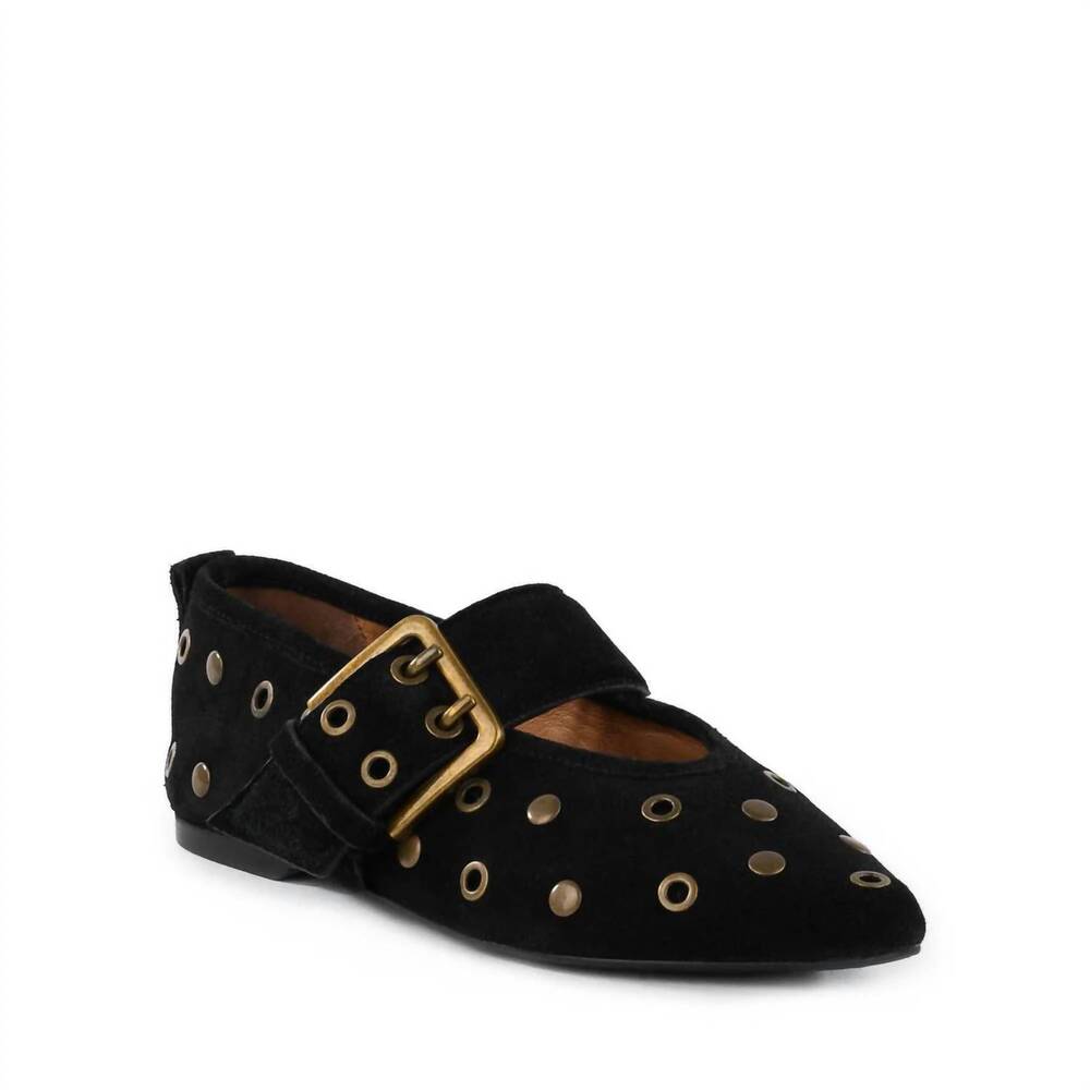 NEW SEYCHELLES women's abbey suede flats in black